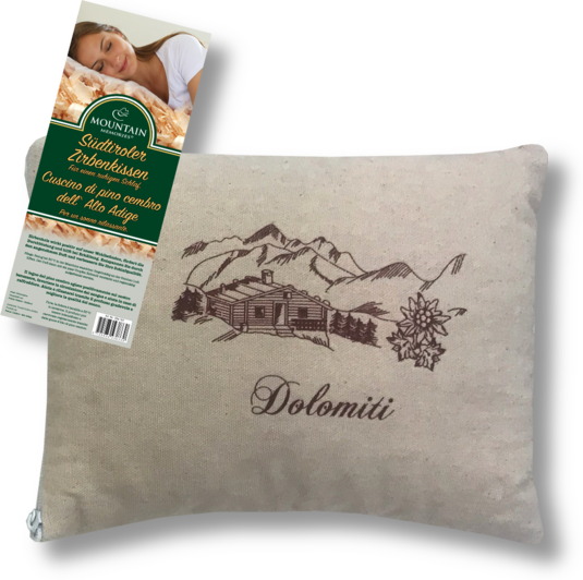 Stone Pine Pillow | Mountain landscape Dolomiti