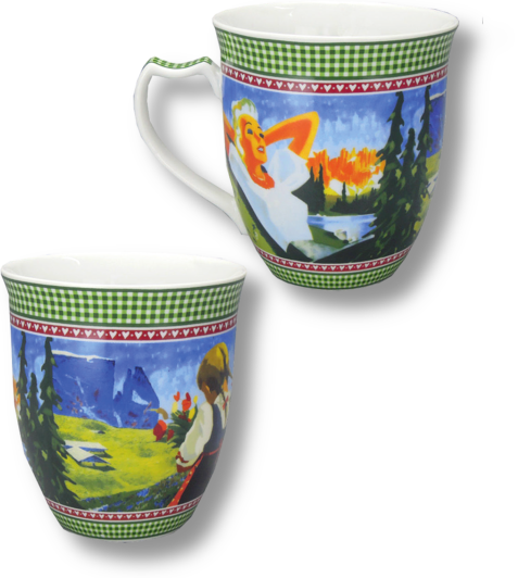 Porzellan Tasse | Sommerlandschaft